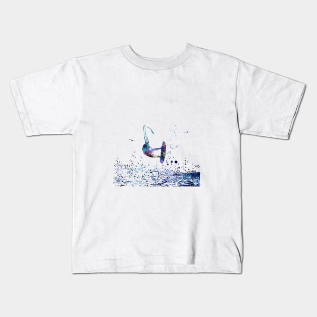 Kitesurfing Kids T-Shirt by RosaliArt